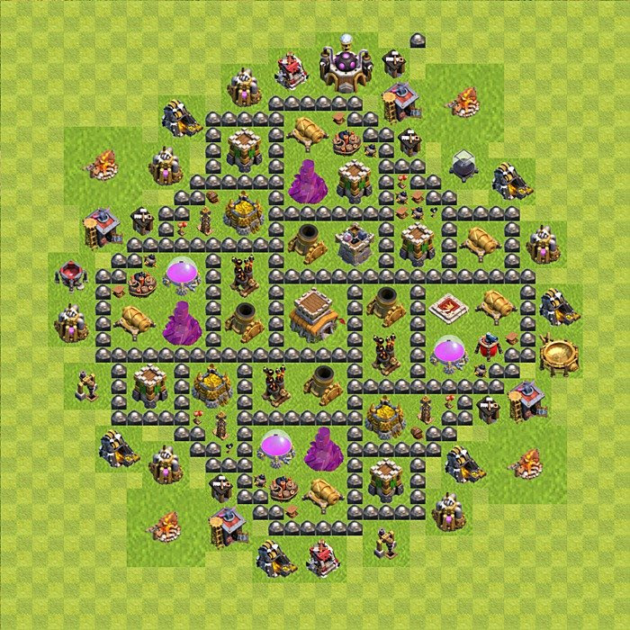 Trophy Defense Base Plan Layout Design Th 8 Clash Of