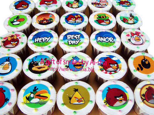Birthday Cupcakes Edible Image Angry Birds