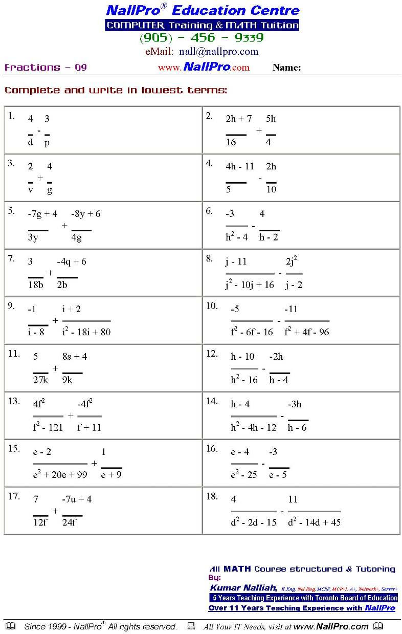 Work Sheet 3