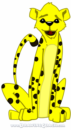 How to Draw a Cartoon Cheetah