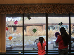 Decorating Windows at Nursing Home