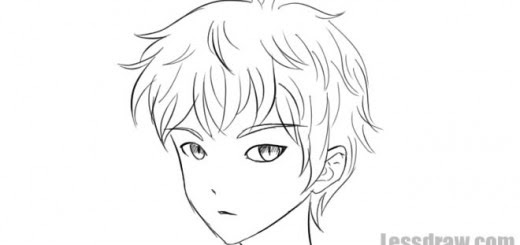 How To Draw Anime Boy Step By Step For Beginners | Lessdraw
