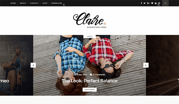 Claire Blogger Template
