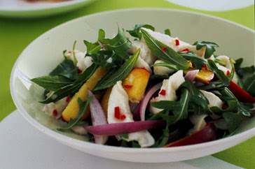 Nectarine and fish ceviche