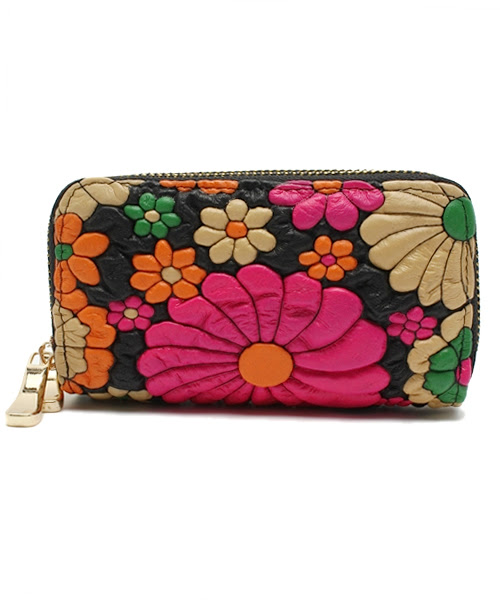 財布/小物ヒッピーフラワーキーコインケース（キーケース/キー 