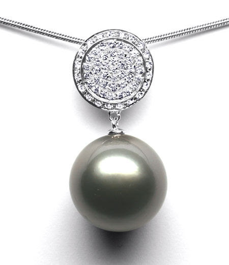 Originalfoto DESIGNER TAHITI-BRILLANTKOLLIER SUPER-PERLE