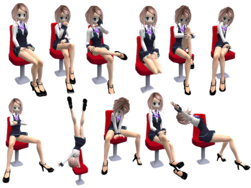 しおりんにっき ポーズチェンジ椅子