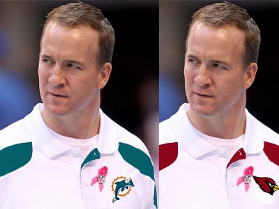 Peyton Manning Cardinals Dolphins