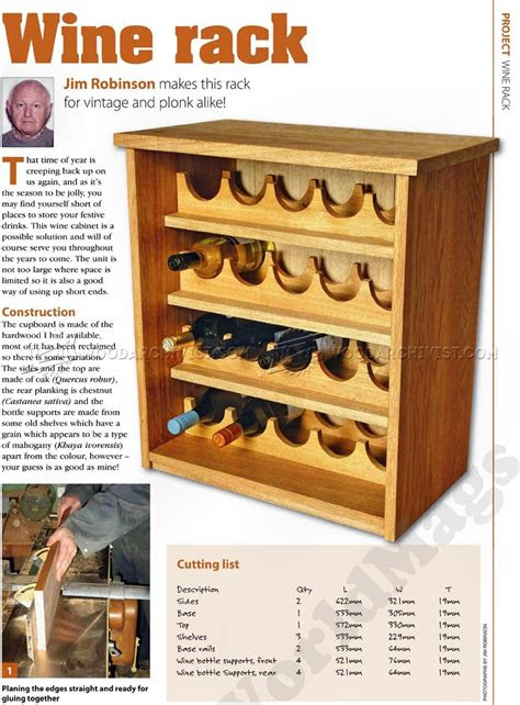 wine rack plans woodarchivist