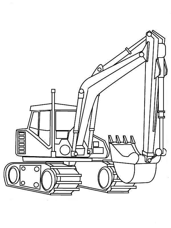 Excavator coloring pages to download and print for free