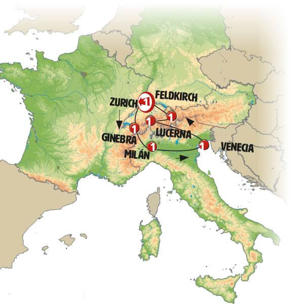 Viaje De 7 Dias Por Suiza Alpes Y Norte De Italia