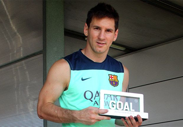 Lionel Messi wins Goal 50