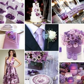 Wedding Colors Dark Purple and Green