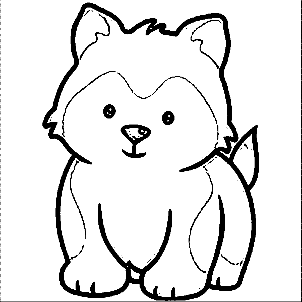 Pug Puppy Coloring Page - Coloring Home