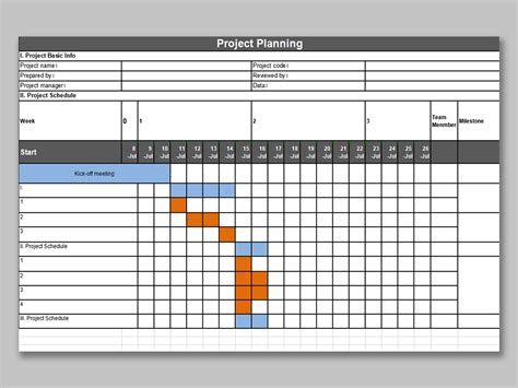 project management plan template  excel spreadsheettemple