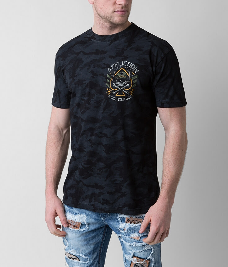Affliction American Customs Black Ace T-Shirt
