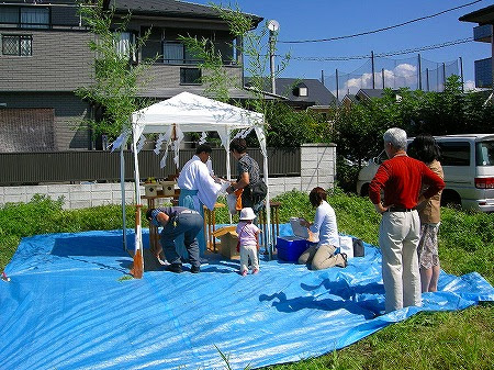 地鎮祭 甲斐市 パパとママと咲ちゃんのおうち建築ブログ 山梨県の工務店 楽建舎から
