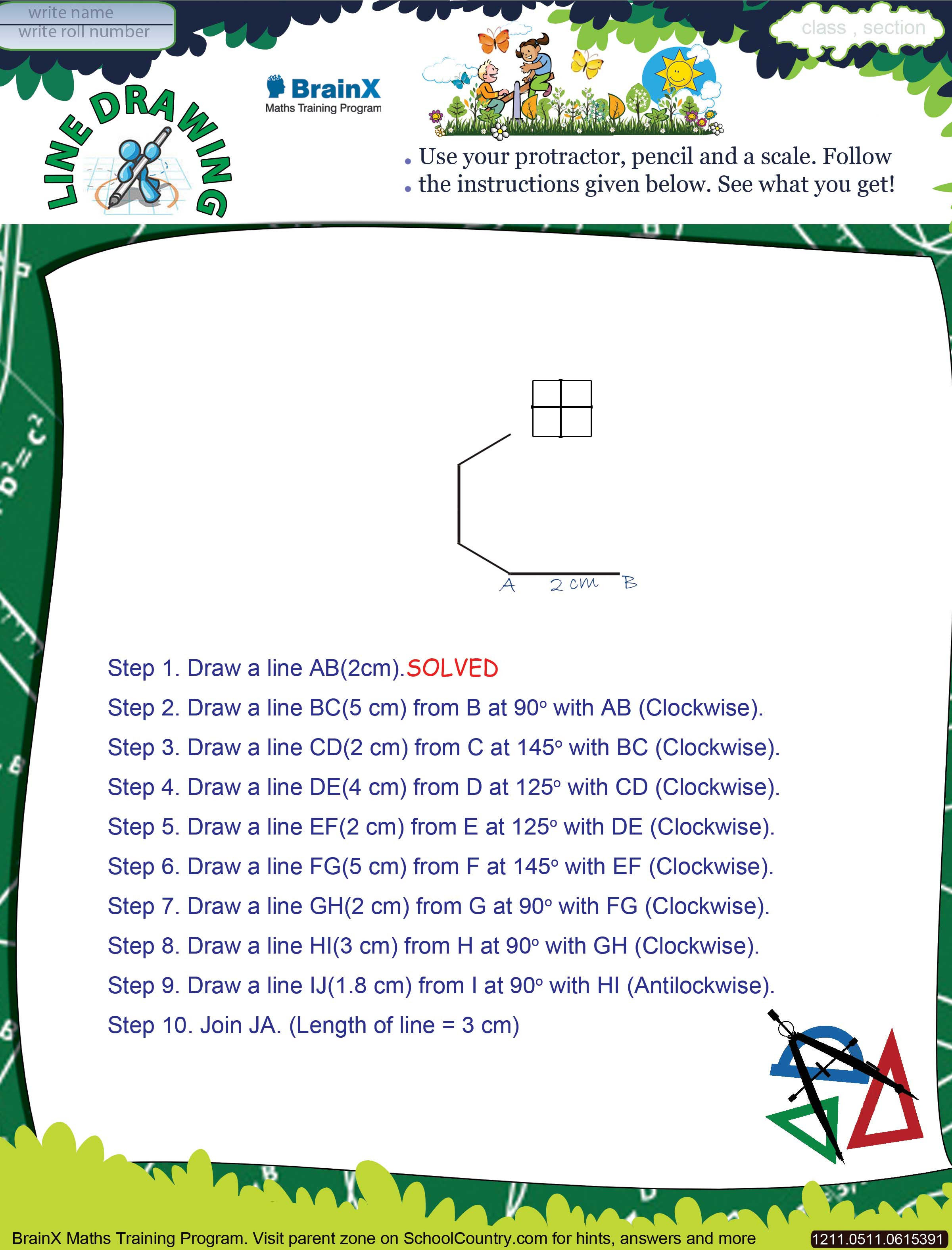Printable Geometry Math Olympiad Worksheets for kids of Grade ...