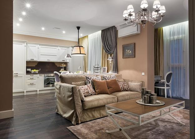 Classic Style Adding Chic Look to Cozy Apartment, Interior Design in Eclectic Style