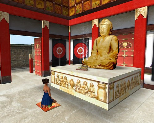 Praying to Buddha