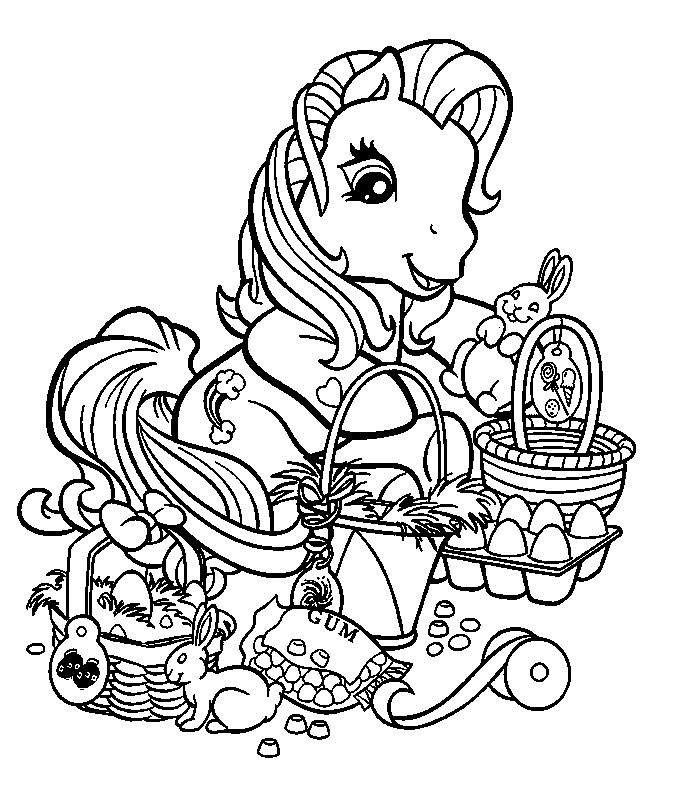 dessin a colorier de paque