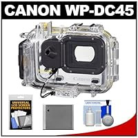 Canon WP-DC45 Waterproof Underwater Housing Case for PowerShot D20 Digital Camera with Battery + Cleaning Kit + Kit