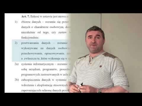 VIDEO : kurs z zakresu ochrony danych osobowych cz1 - odcinek pierwszy.odcinek pierwszy.dane osobowei ich przetwarzanie. ...