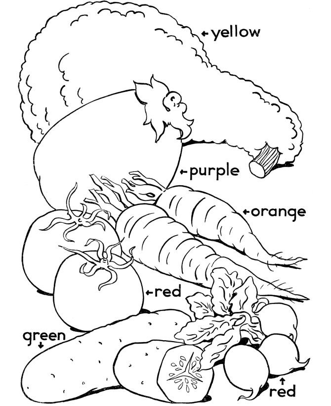 Download Fruits And Vegetables Coloring Pages For Kids Printable ...