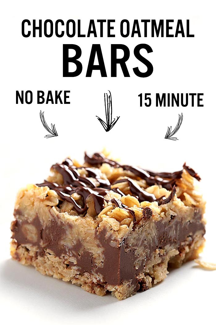 No Bake Chocolate Oatmeal Bars - Sugar Apron