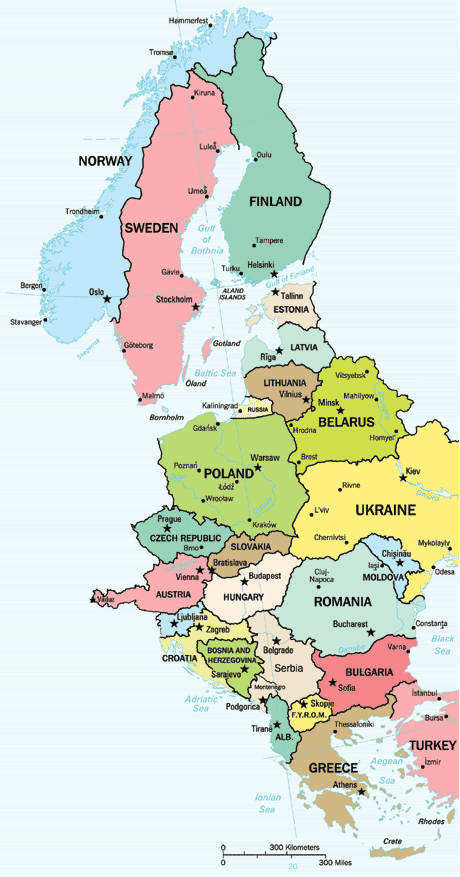 Eastern Europe Map map of europe. Eastern Europe Map