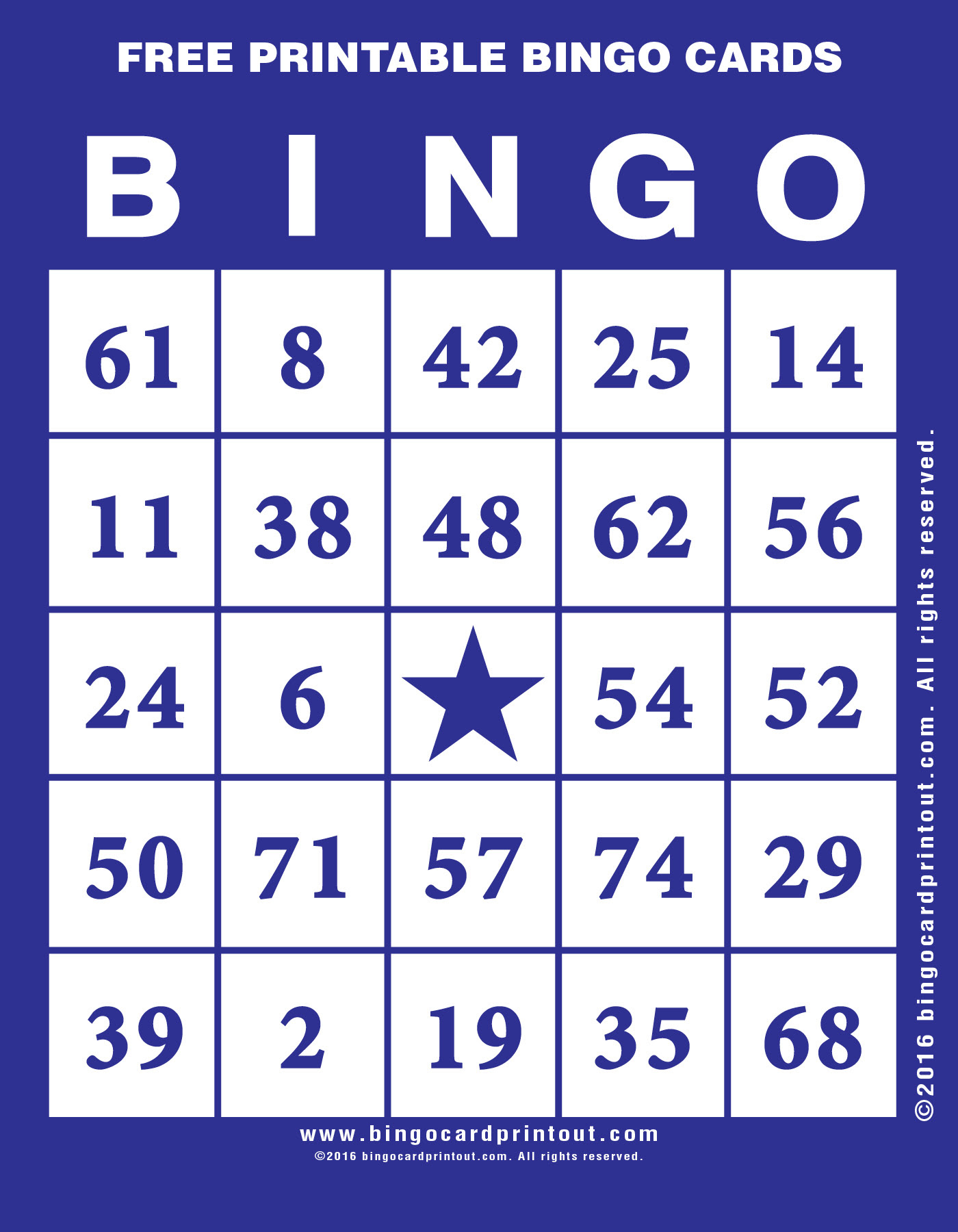Free Printable Bingo Cards - BingoCardPrintout.com