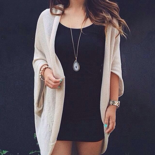 Layer up a little black dress #style