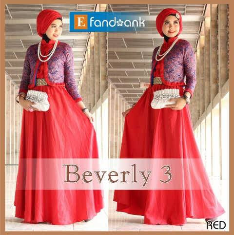 Beverly 3 By Efan Red Baju Muslim Gamis Modern