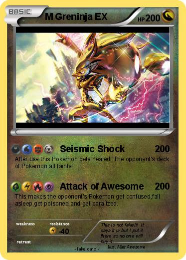 Pokémon M Greninja EX 7 7 - Seismic Shock - My Pokemon Card