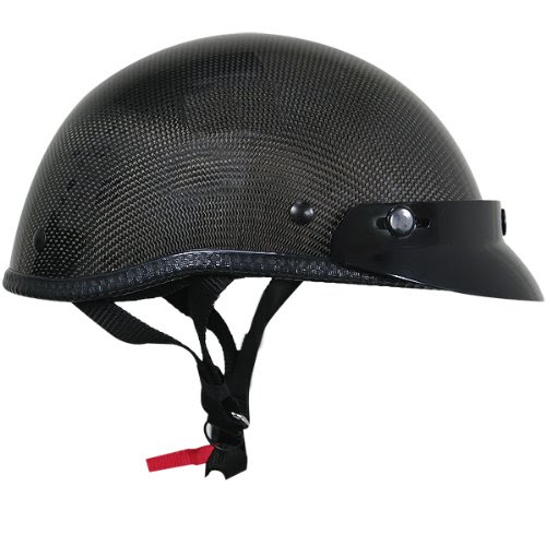 Cheap Motorcycle Helmets – Ultra Low Profile Glossy Carbon-Fiber
