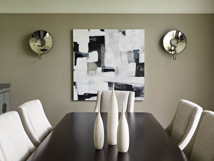 Taupe Dining Room - Contemporary - dining room - Bella Mancini Design