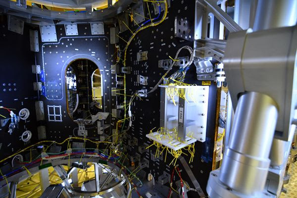 Wiring has begun on the Orion EM-2 service module at the Airbus integration hall in Bremen, Germany...in September of 2018.