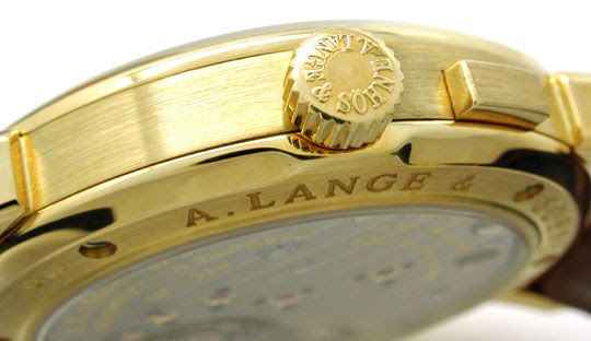 Original-Foto 4, A. LANGE UND SÖHNE SAXONIA GELBGOLD GEPRÜFT NEUZUSTAND!