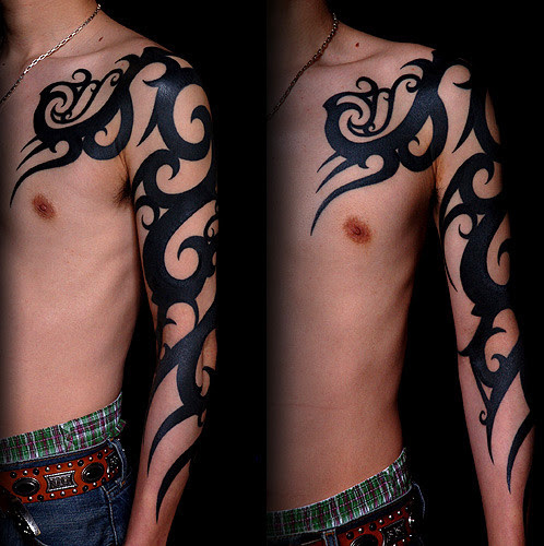 トライバル Tribal 腕 腕 Tattoo タトゥー 刺青 写真共有サイト フォト蔵