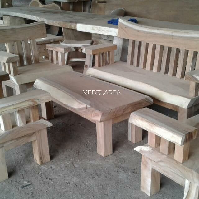 Paling Popule Kursi  Tamu Minimalis Besar Kayu  Utuh Blok