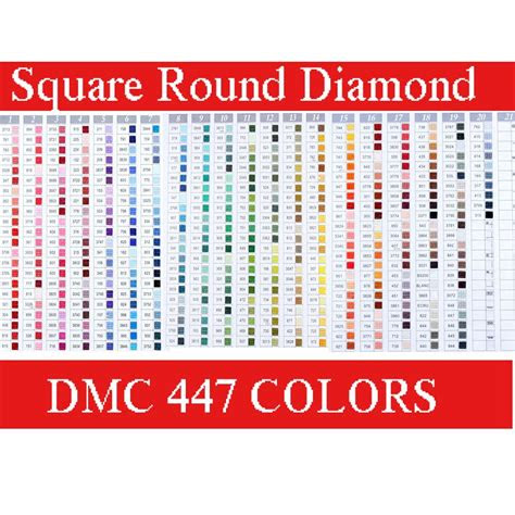  free printable dmc color chart for diamond painting printable word