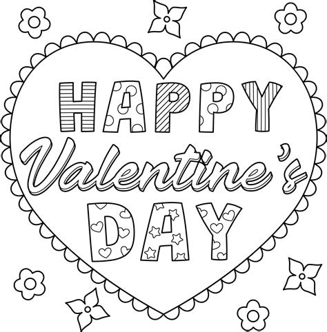 printable valentines day coloring pages for kids and adults images