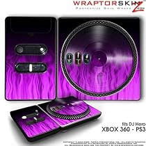 DJ Hero Skin Fire Purple fit XBOX 360 and PS3 (DJ HERO NOT INCLUDED)