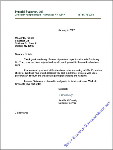 Samples of Business Letters