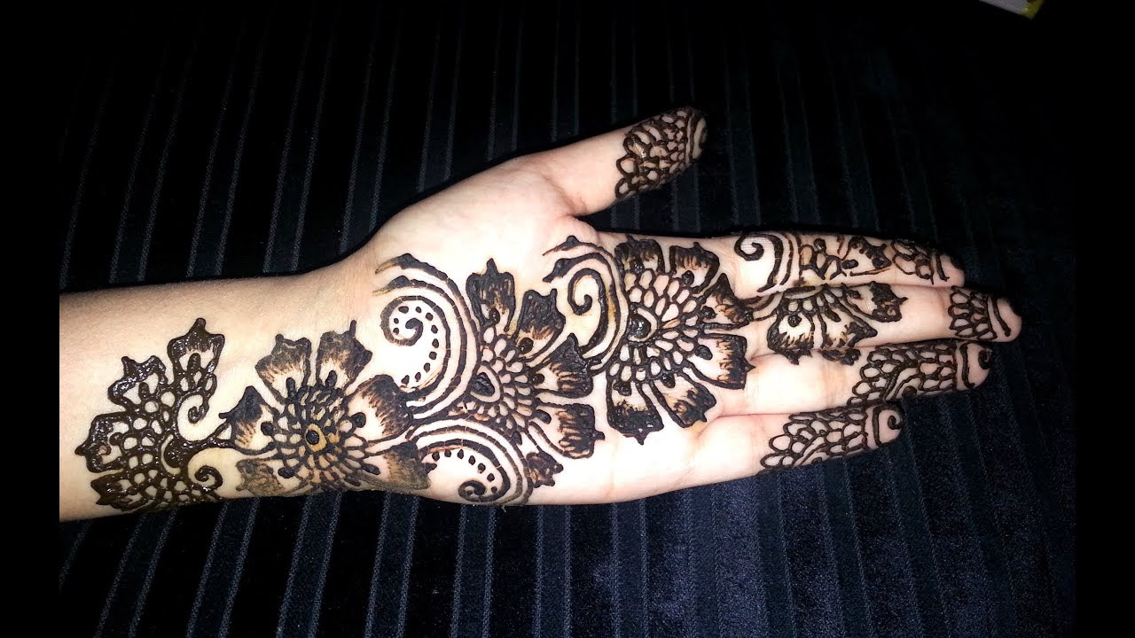 Arabic Floral Henna - Simple Flowers Fusion Style Mehndi ...