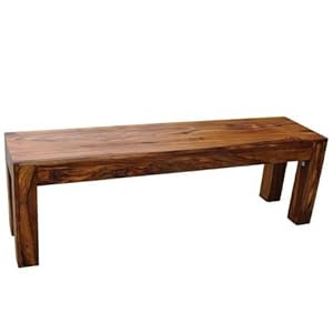 Long Cube Sheesham Kitchen Bench Wooden Dining Room Bench Cube