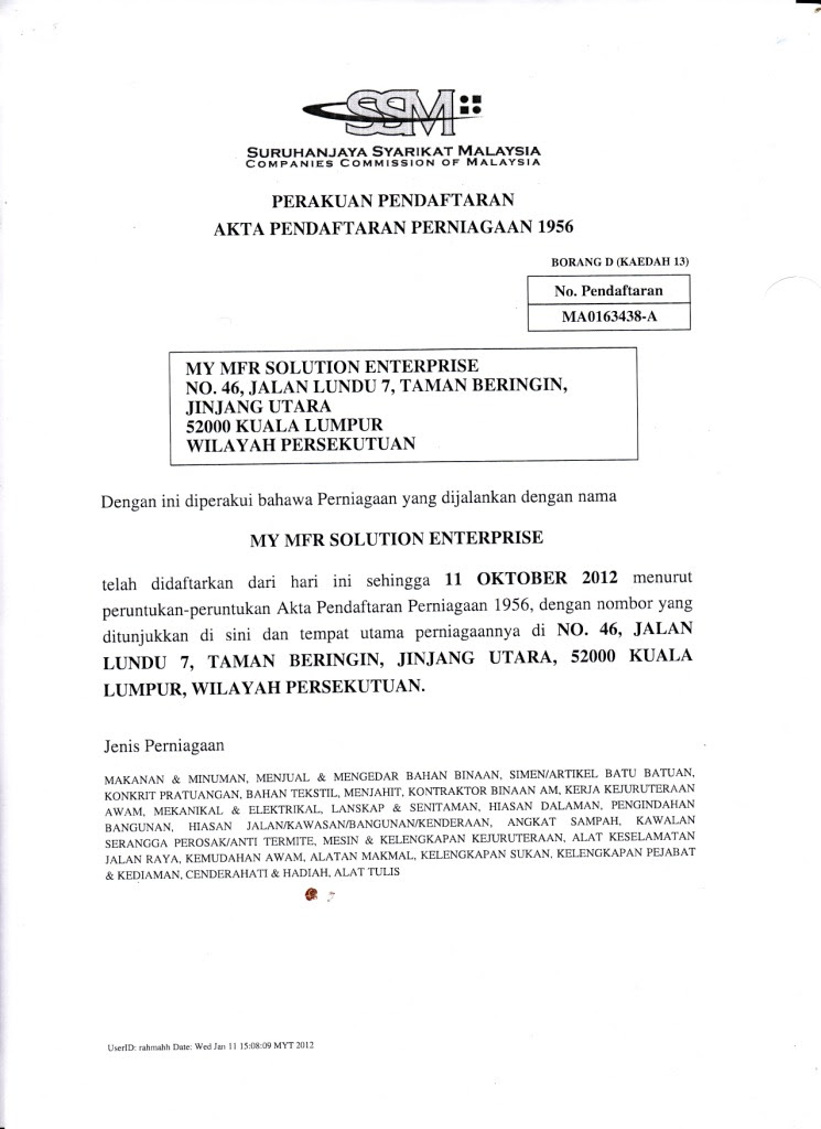 Panduan Permohonan Nama Perniagaan  DaftarSyarikat.biz