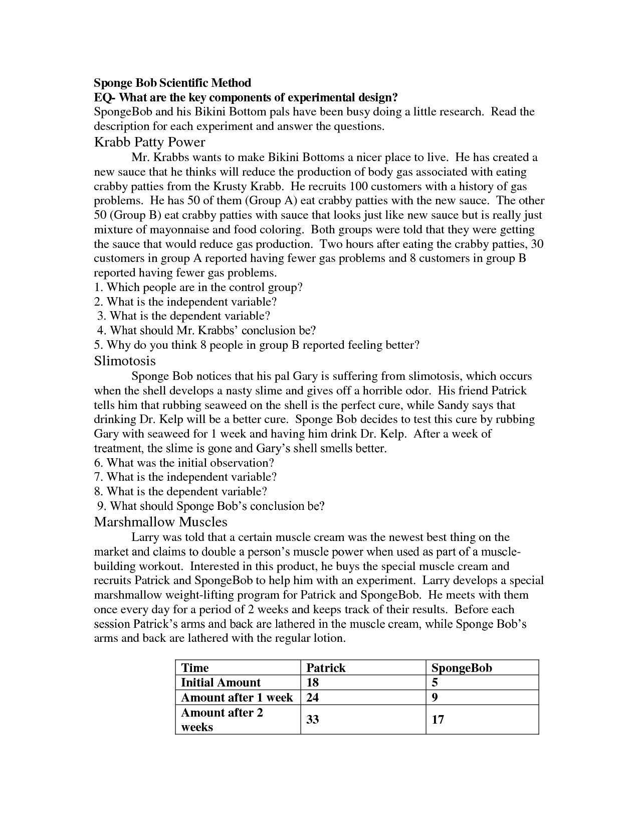 scientific method spongebob worksheet answers_206424