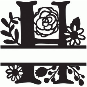 Download Silhouette Design Store - View Design #64204: split monogram h