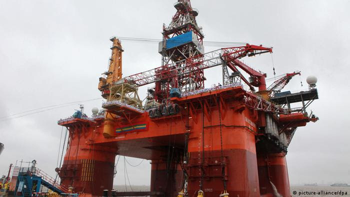 The deepwater drilling rig, Offshore Oil 981, is pictured at the shipyard of Shanghai Waigaoqiao Shipbuilding Co., Ltd. in Shanghai, China, 23 May 2011. 